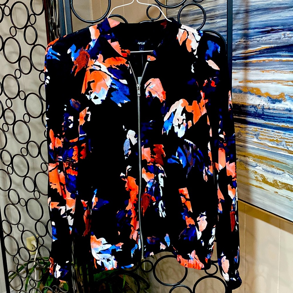 Lightweight Floral Jacket- Bright Spring Colors